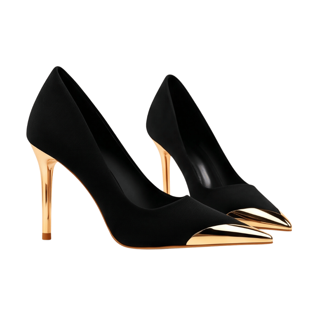 Gold Tip Pumps