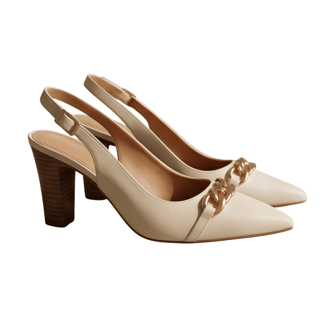 Chain Detail Slingbacks
