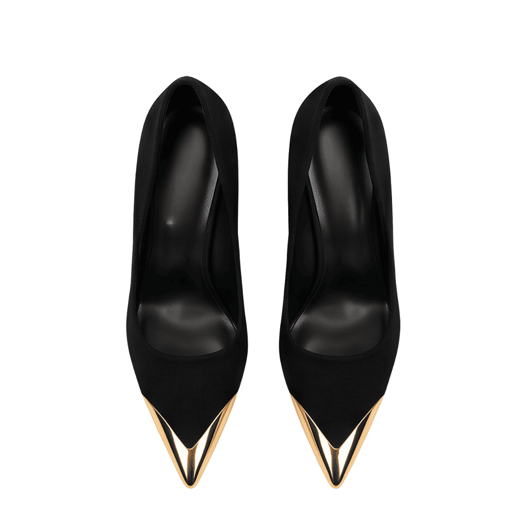Gold Tip Pumps